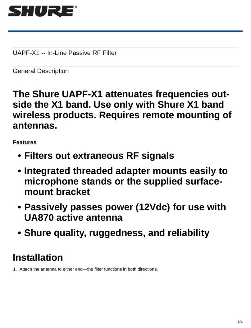Shure UAPF-X1 User manual