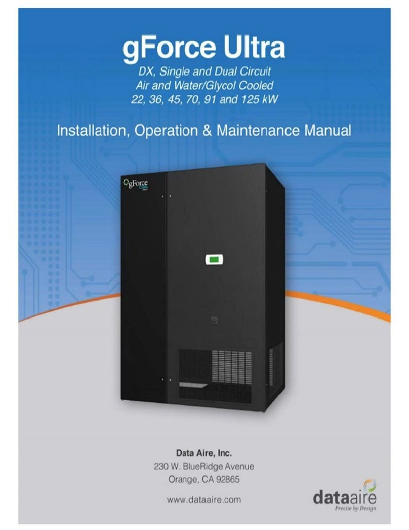 Data Aire gForce Ultra Installation, operation & maintenance manual Data Aire gForce Ultra Installation, operation & maintenance manual