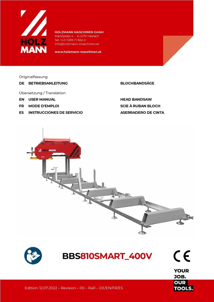 HOLZMANN MASCHINEN BBS810SMART 400V user manual