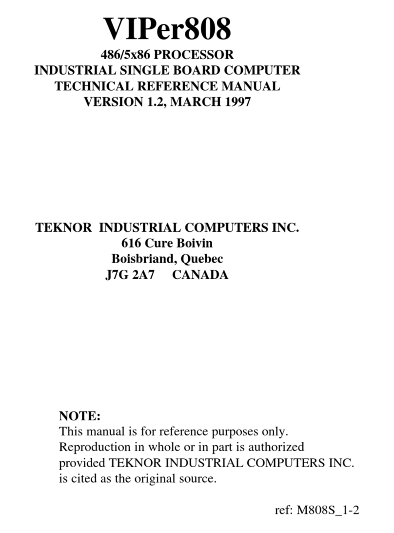 Teknor Industrial Computers VIPer808 Product manual