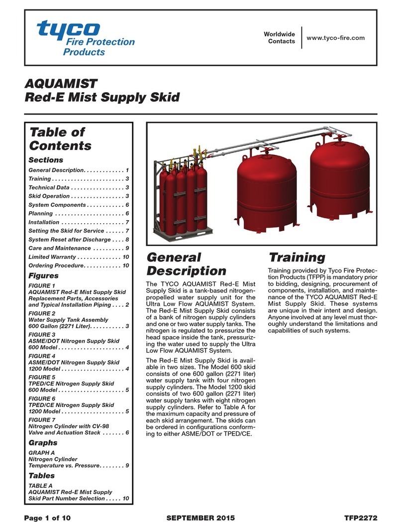 Tyco AQUAMIST Red-E Mist Supply Skid manual