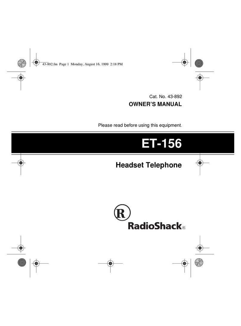 Radio Shack ET-156 User manual