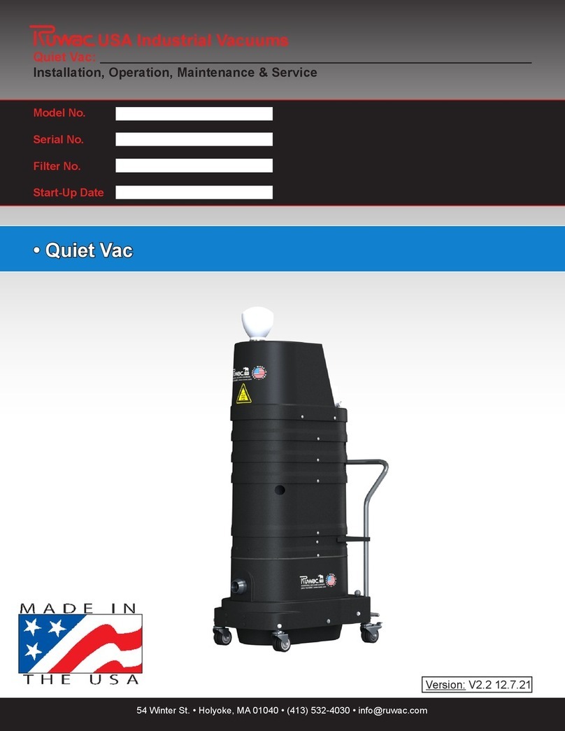 Ruwac DS1 Series Installation, operation, maintenance and service manual