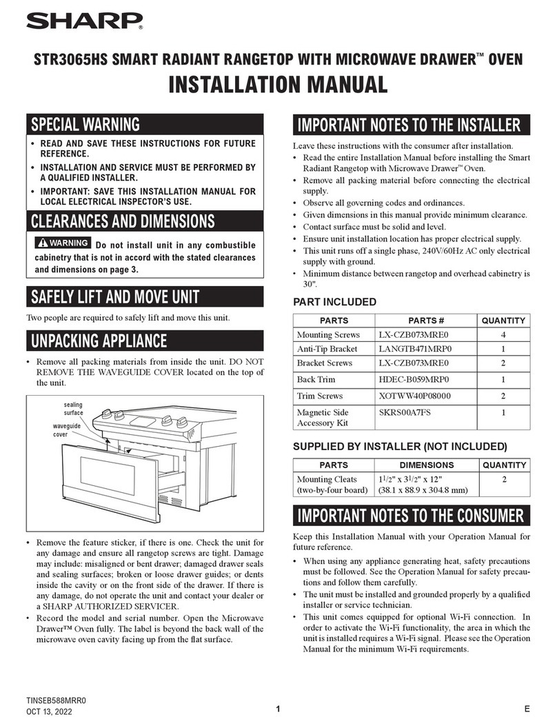 Sharp STR3065HS installation manual