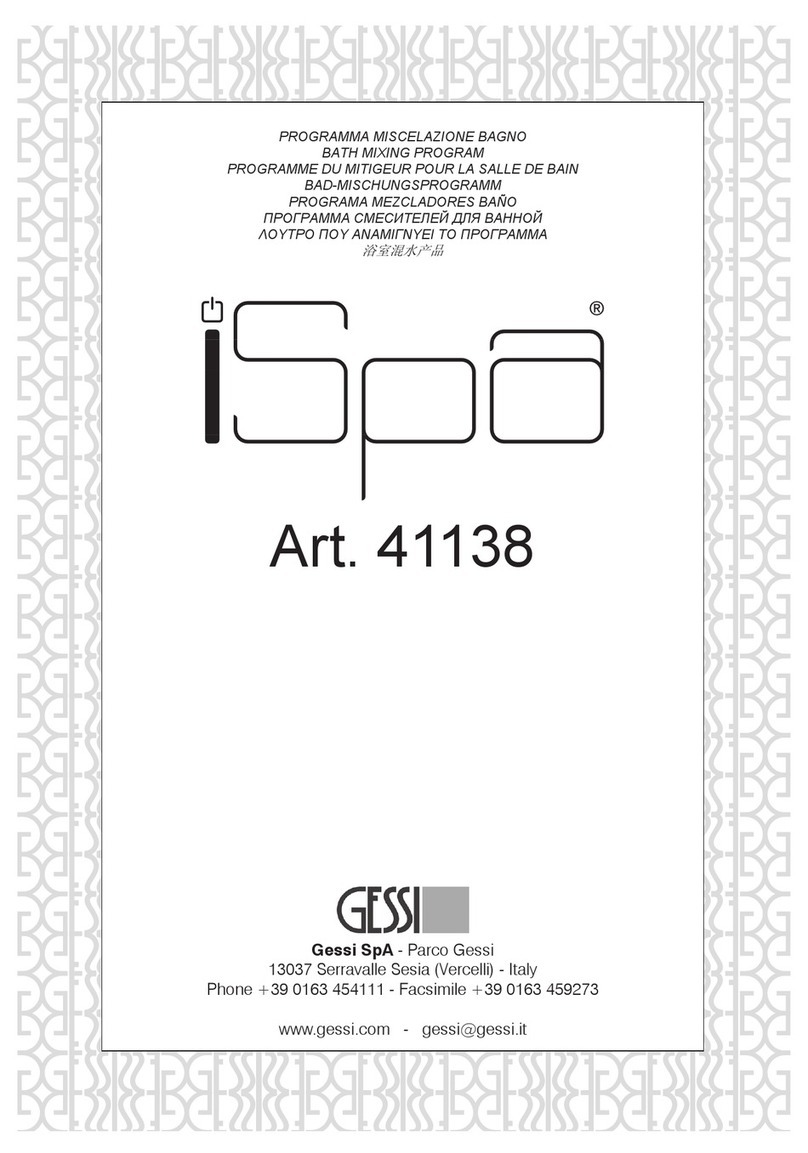 Gessi ISPA 41138 User manual