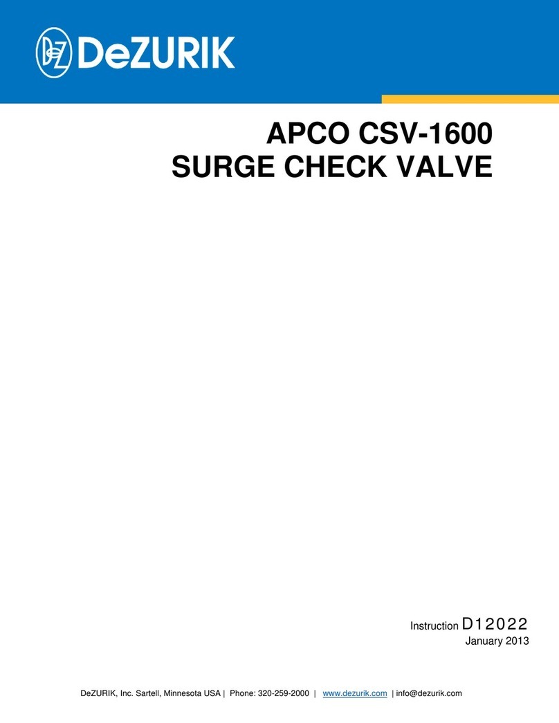 DeZurik APCO CSV-1600 User manual