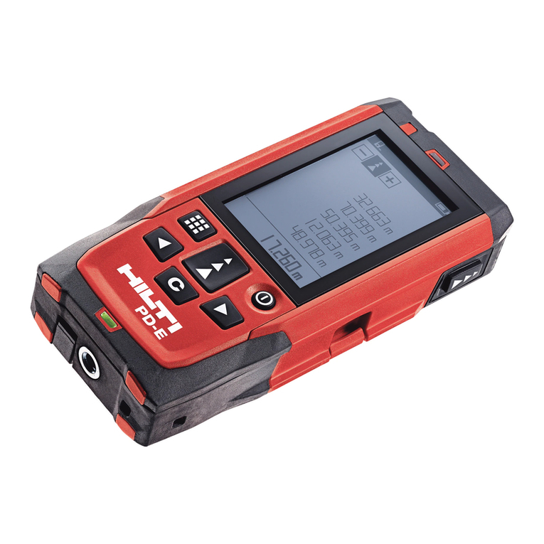 Hilti pd-e User manual