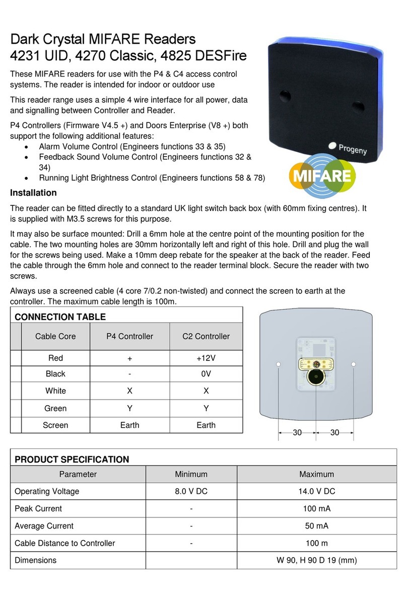 Progeny MIFARE 4231 UID quick guide