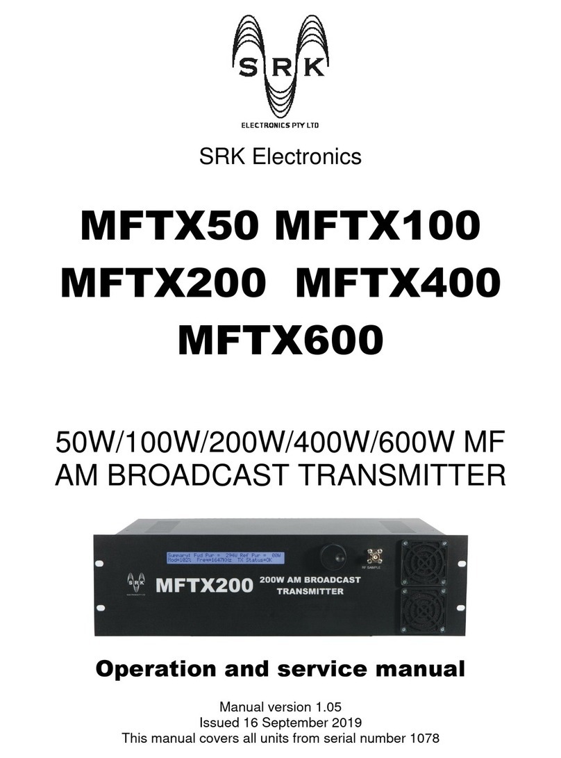 SRK Electronics MFTX50 Operation and service manual