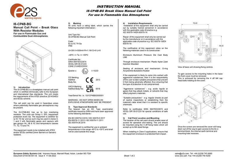 E2S IS-CP4B-BG instruction manual