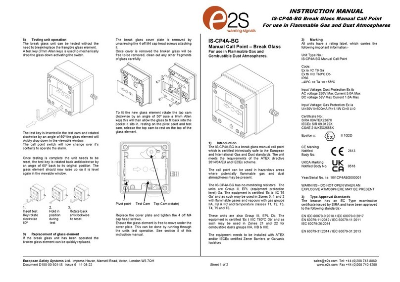 E2S IS-CP4A-BG instruction manual