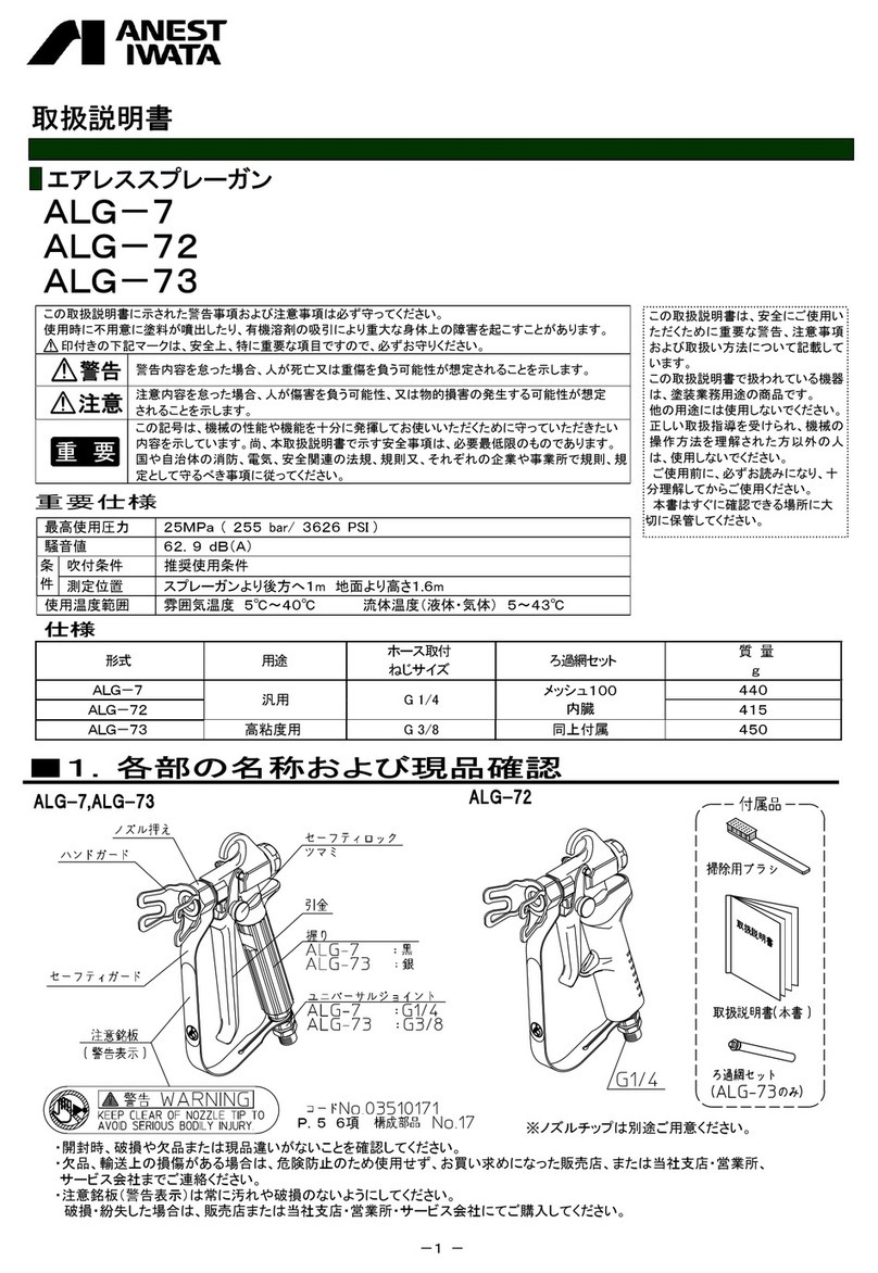 Anest Iwata ALG-7 instruction manual