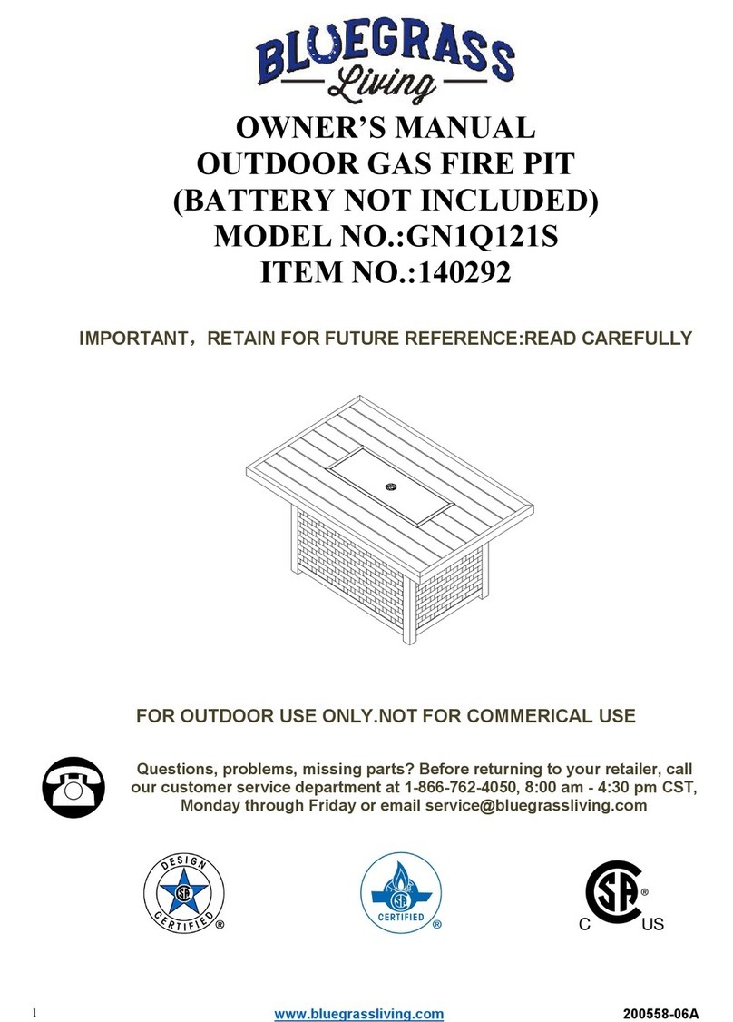 Bluegrass Living GN1Q121S owner's manual