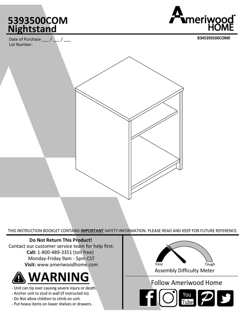 Ameriwood HOME 5393500COM Assembly instructions