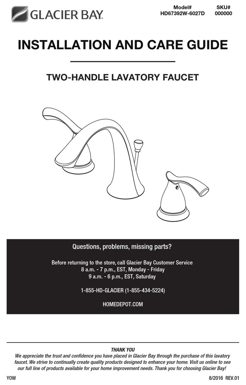 Glacier bay HD67392W-6027D Installation and care guide Glacier bay HD67392W-6027D Installation and care guide