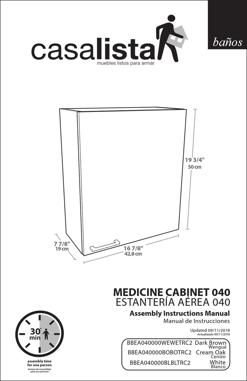 Casalista BBEA040000WEWETRC2 Assembly & instruction manual