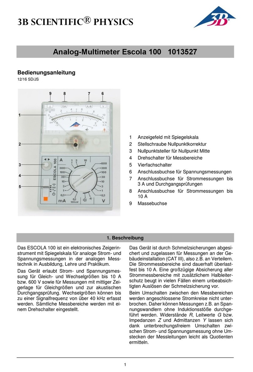 3B SCIENTIFIC PHYSICS 100 User manual