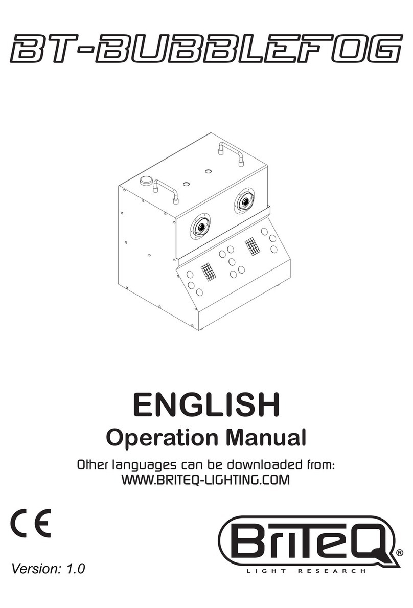 Briteq BT-BUBBLEFOG User manual