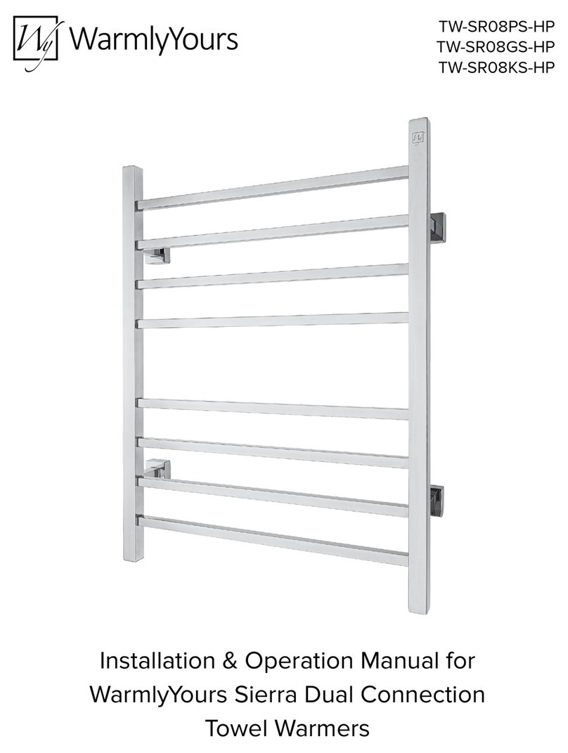 WarmlyYours TW-SR08PS-HP Installation & operation manual