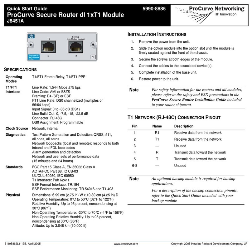 HP ProCurve Networking J8451A User manual HP ProCurve Networking J8451A User manual