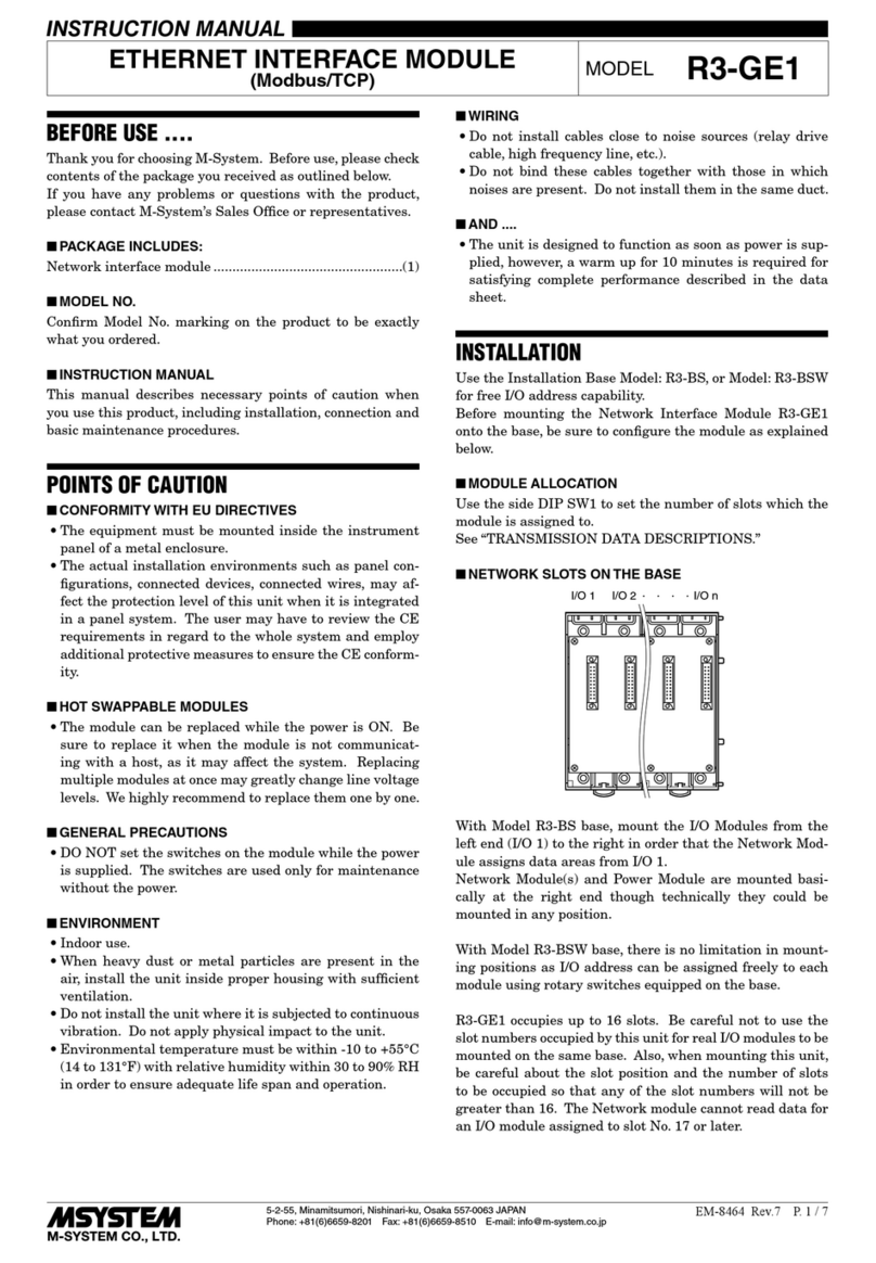 M-system R3-GE1 instruction manual