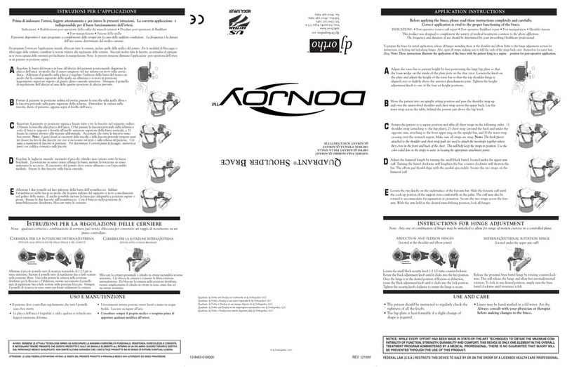 Donjoy dj Ortho Quadrant Application Instructions
