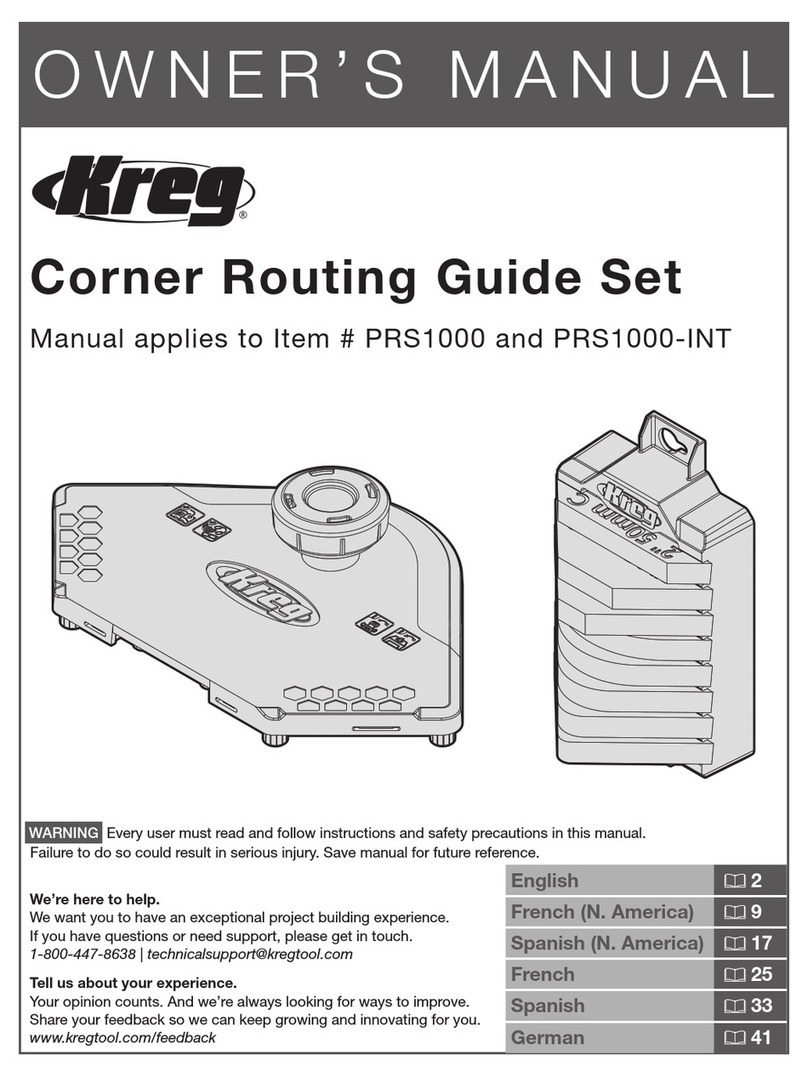 Kreg PRS1000 User manual