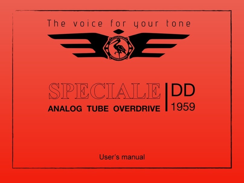 CICOGNANI ENGINEERING SPECIALE DD 1959 user manual