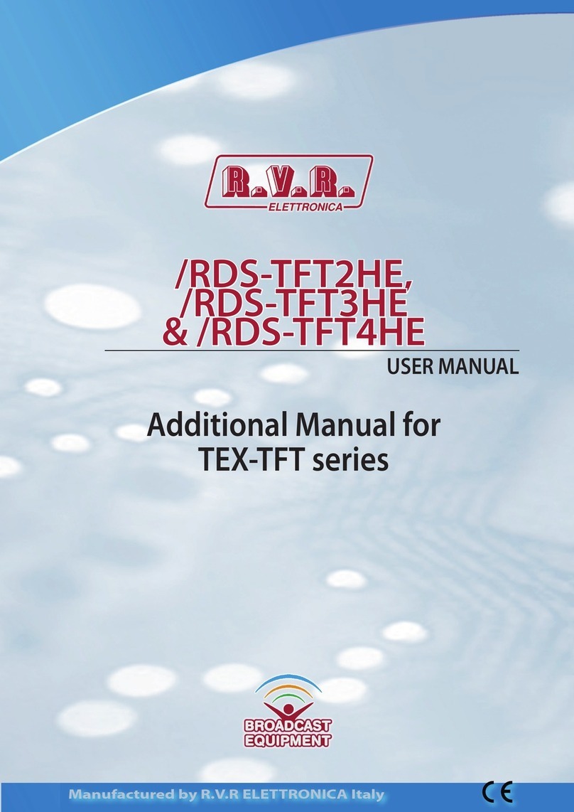 R.V.R. Elettronica TEX-TFT Series user manual