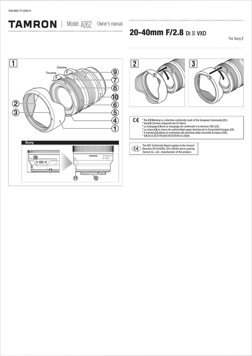 Tamron A062 User manual Tamron A062 User manual