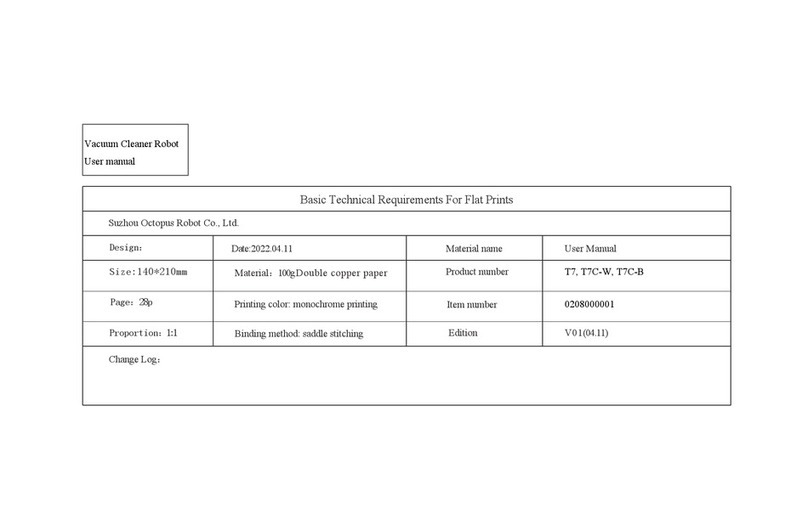 Octopus Robot T7 user manual