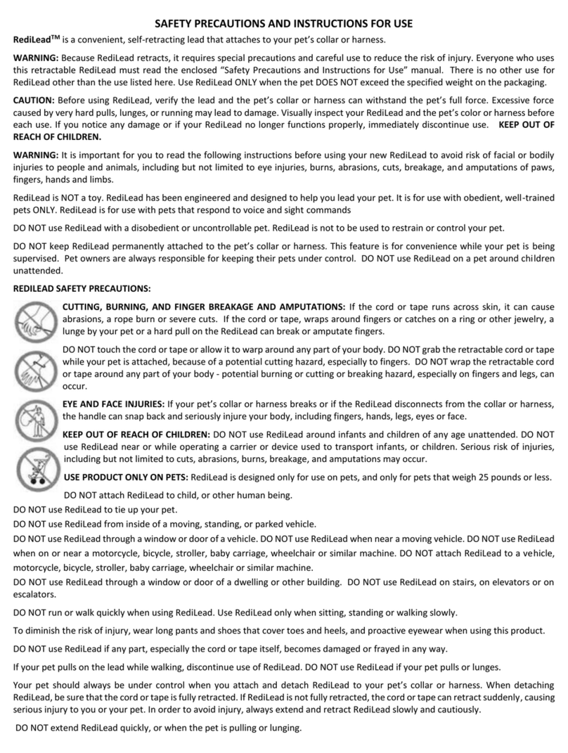Quincy's Crossing RediLead Safety precautions and instructions Quincy's Crossing RediLead Safety precautions and instructions