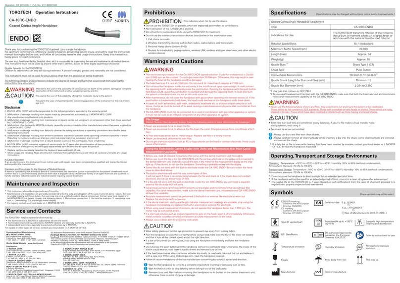 TORQTECH CA-10RC-ENDO operating instructions