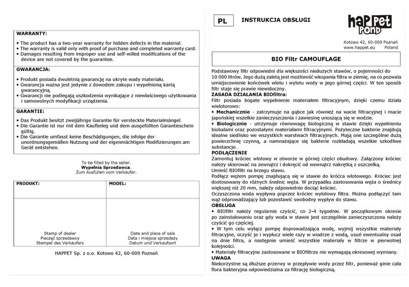 happet BIO Filtr CAMOUFLAGE user manual