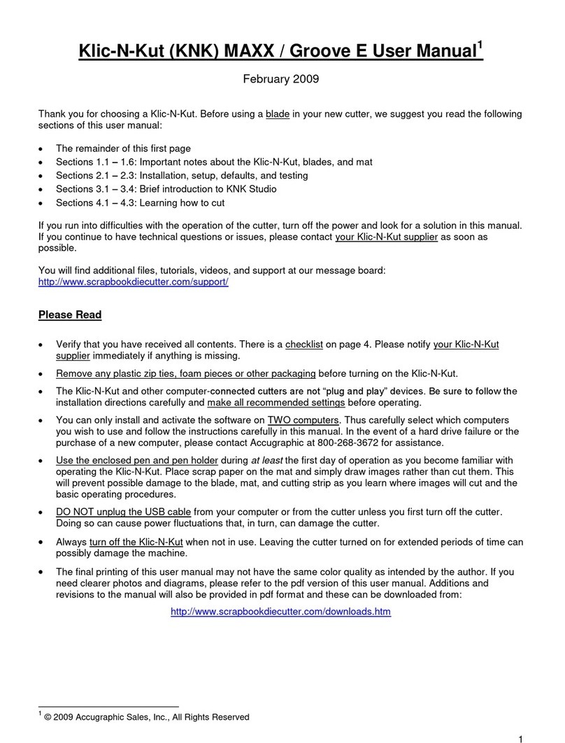KLIC-N-KUT MAXX User manual