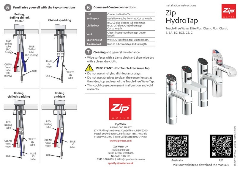 Zip HydroTap Touch-Free Wave User manual