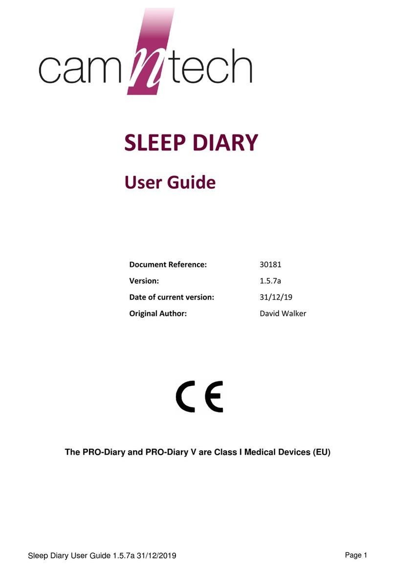 CamNtech Sleep Diary user guide