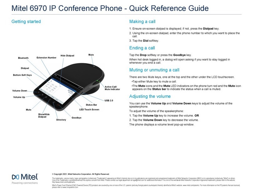 Mitel 6970 User manual