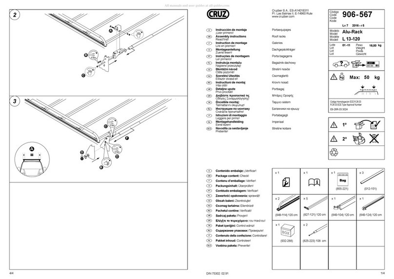 Cruz Alu-Rack L13-120 Assembly instructions