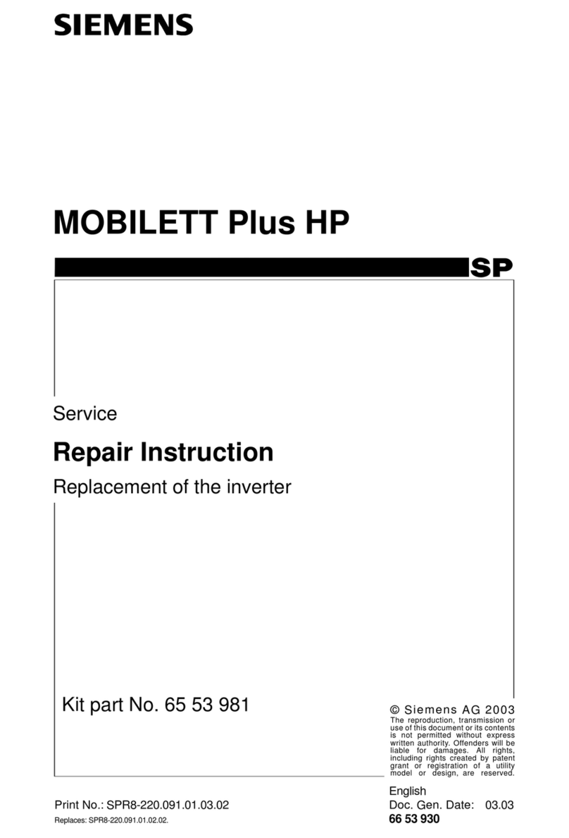 Siemens MOBILETT Plus HP User manual Siemens MOBILETT Plus HP User manual