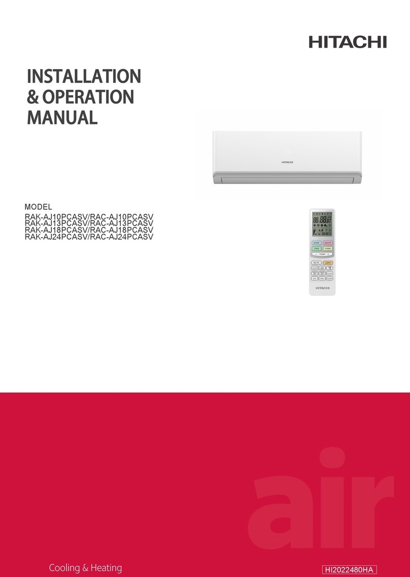 Hitachi RAK-AJ10PCASV User manual