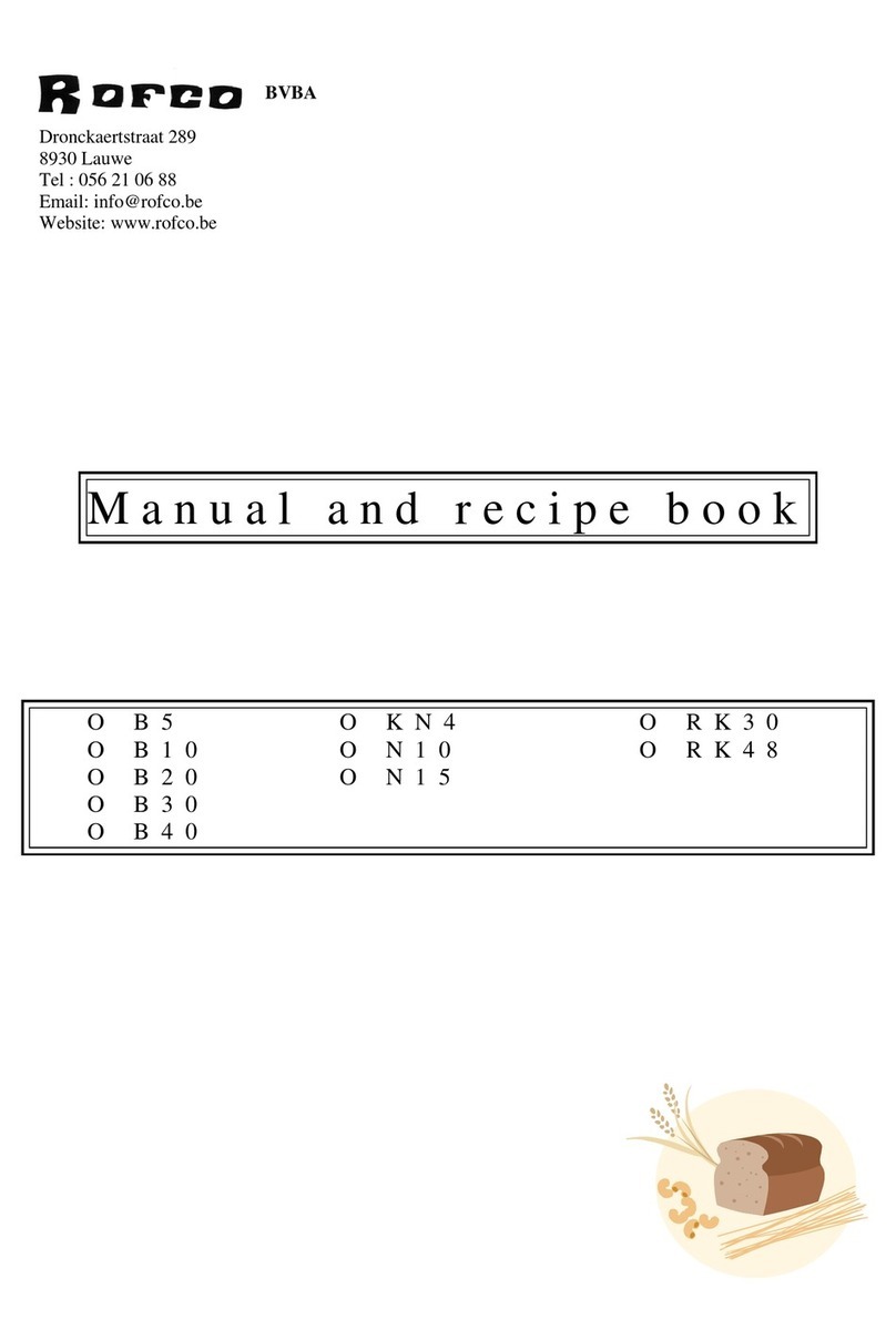 Rofco B5 Manual and recipe book