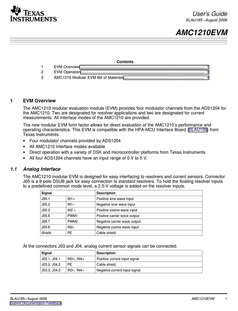Texas Instruments AMC1210EVM User manual