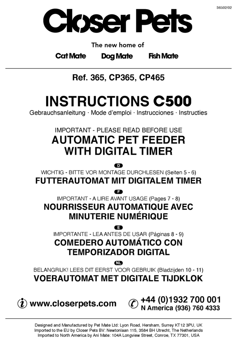 Closer pets C500 instructions