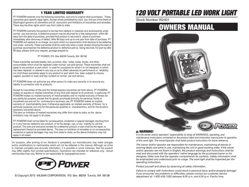 PT POWER W2401 owner's manual
