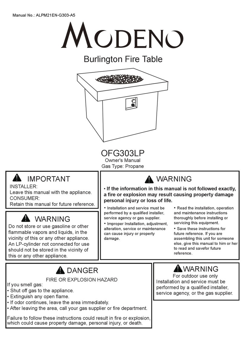 MODENO Burlington OFG303LP User manual