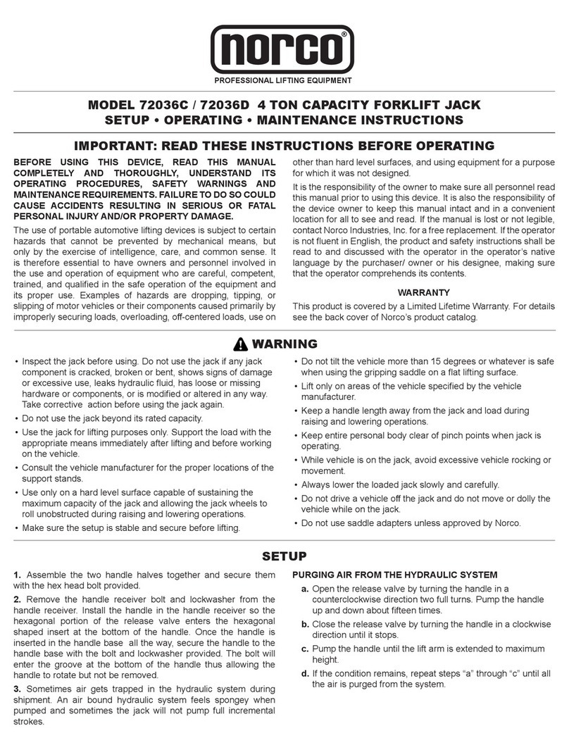 Norco 72036C operating instructions