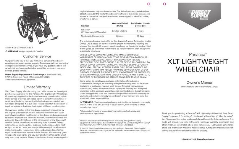Direct Supply Panacea DS-CX418ADDA-ELR owner's manual