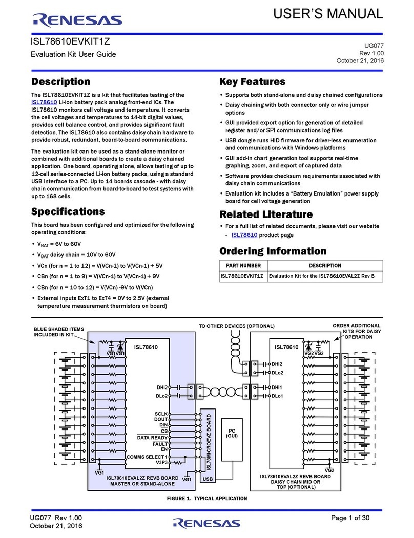 Renesas ISL78610EVKIT1Z User manual
