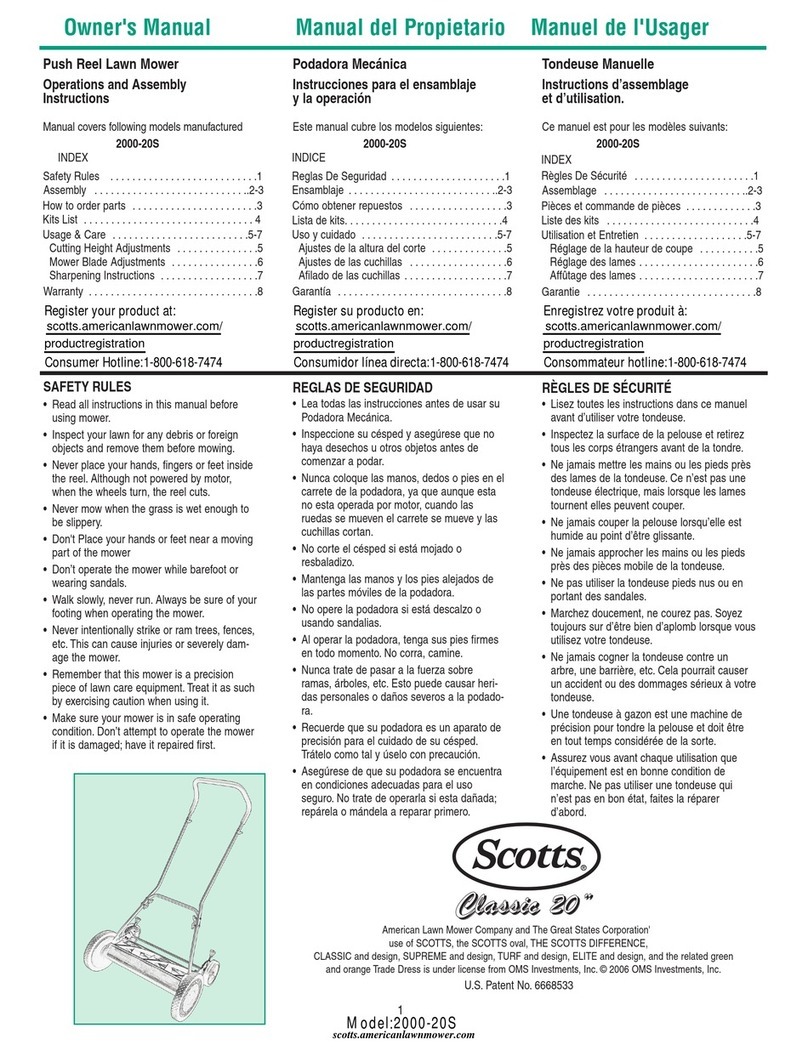 Scotts 2000-20S User manual Scotts 2000-20S User manual